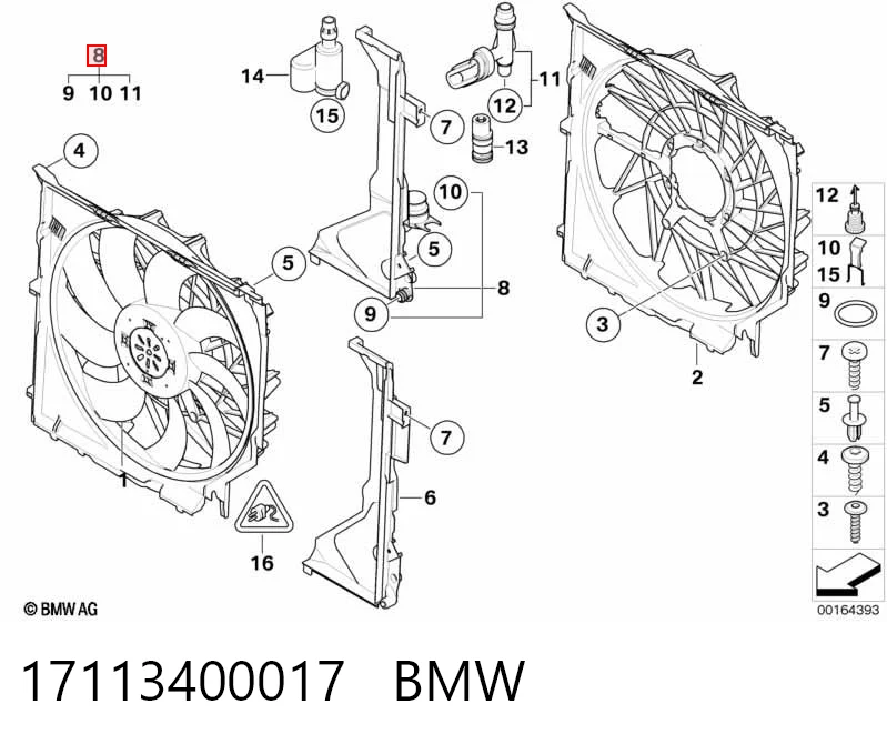 17113400017 BMW Кронштейн розширювального бачка