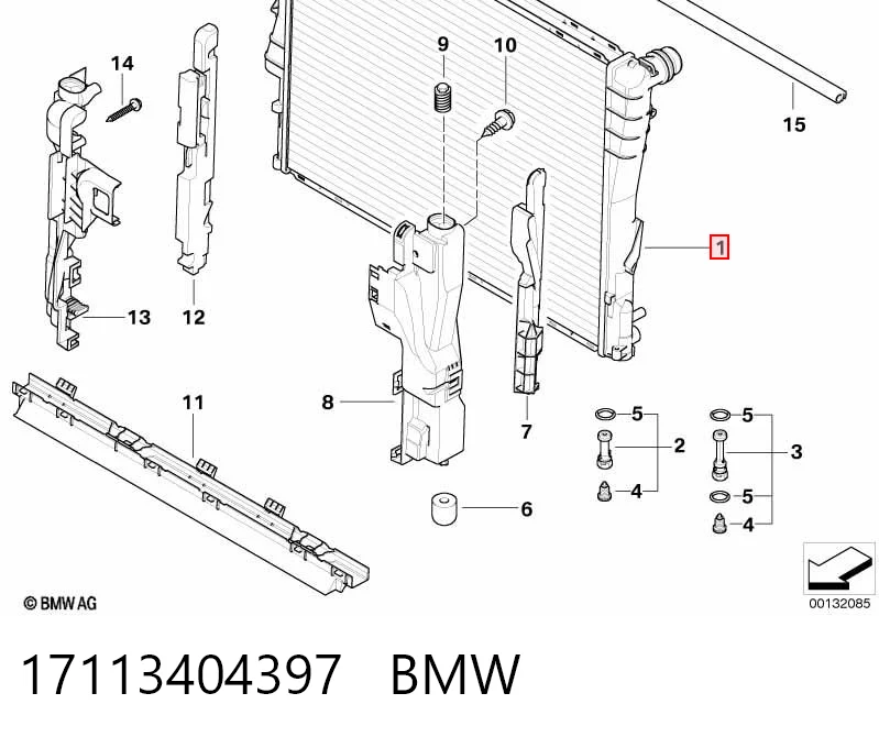 17113404397 BMW Радіатор охолодження двигуна