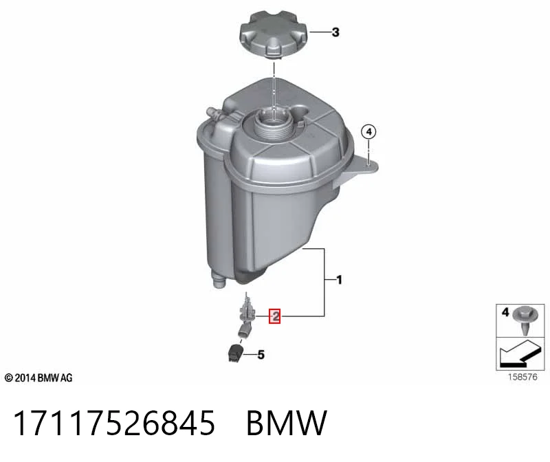 17117526845 BMW Датчик рівня охолоджуючої рідини в бачку