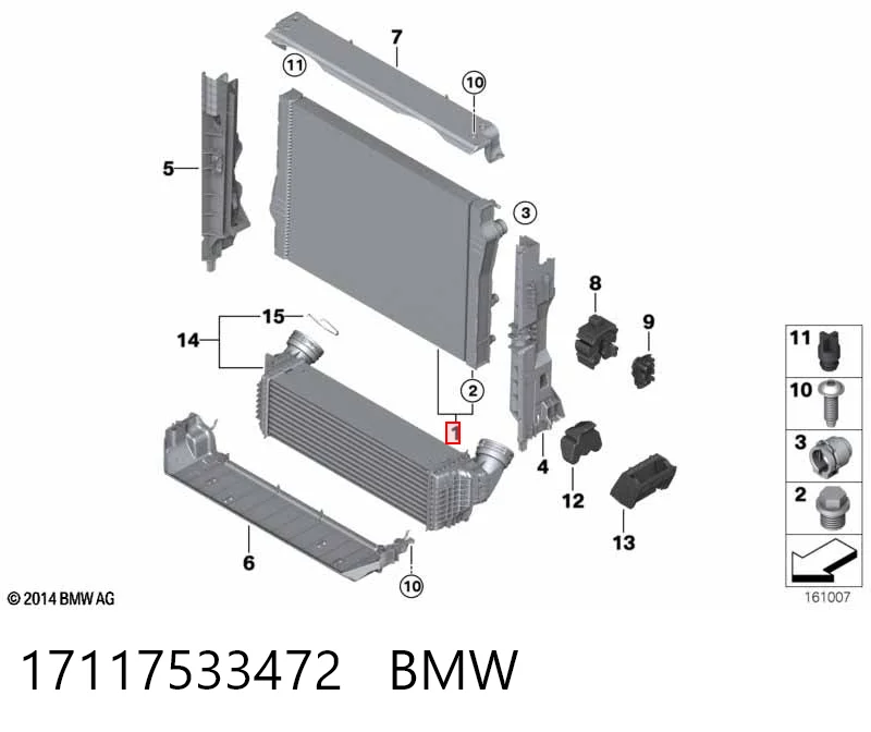 17117533472 BMW Радіатор охолодження двигуна