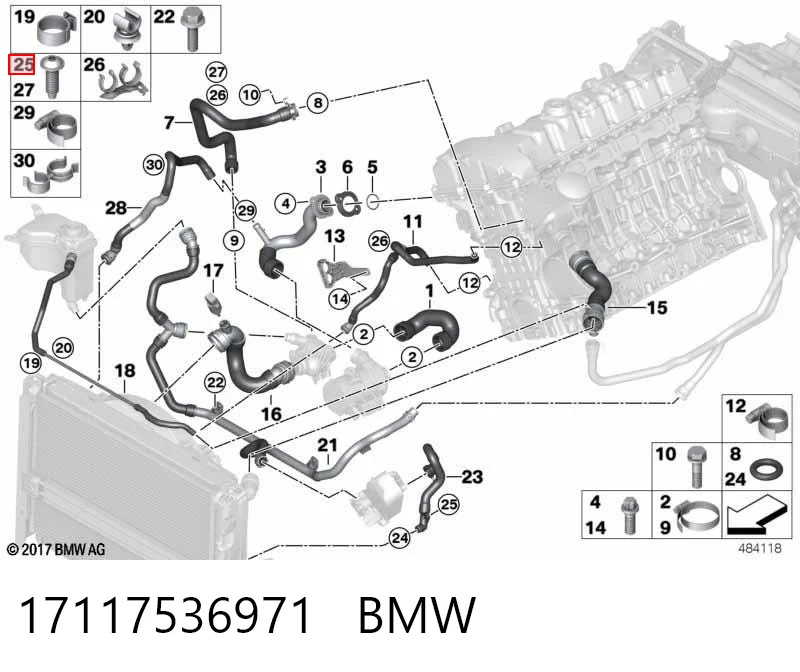 17117536971 BMW Болт компресора кондиціонера