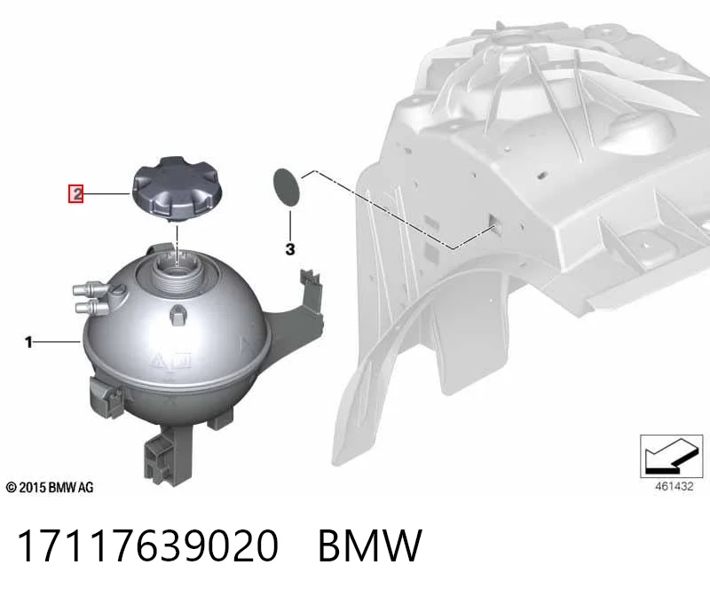17117639020 BMW Пробка розширювального бачка