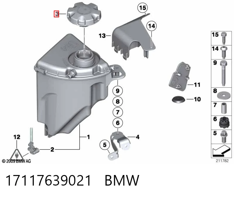 17117639021 BMW Пробка розширювального бачка