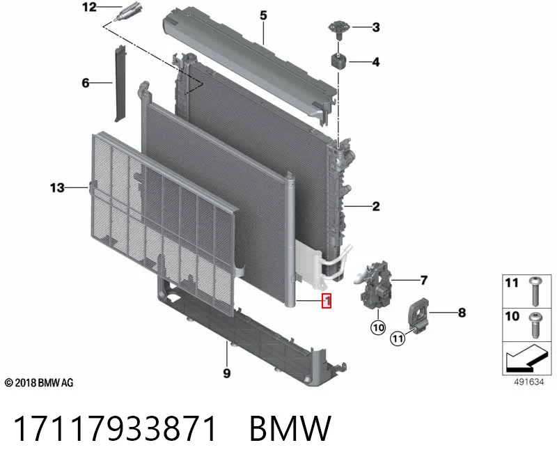 20E1087X Polcar Радіатор охолодження двигуна, додатковий