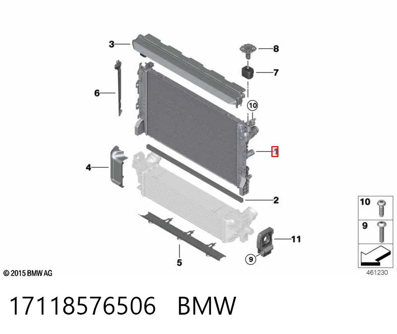 17118576506 BMW Радіатор охолодження двигуна