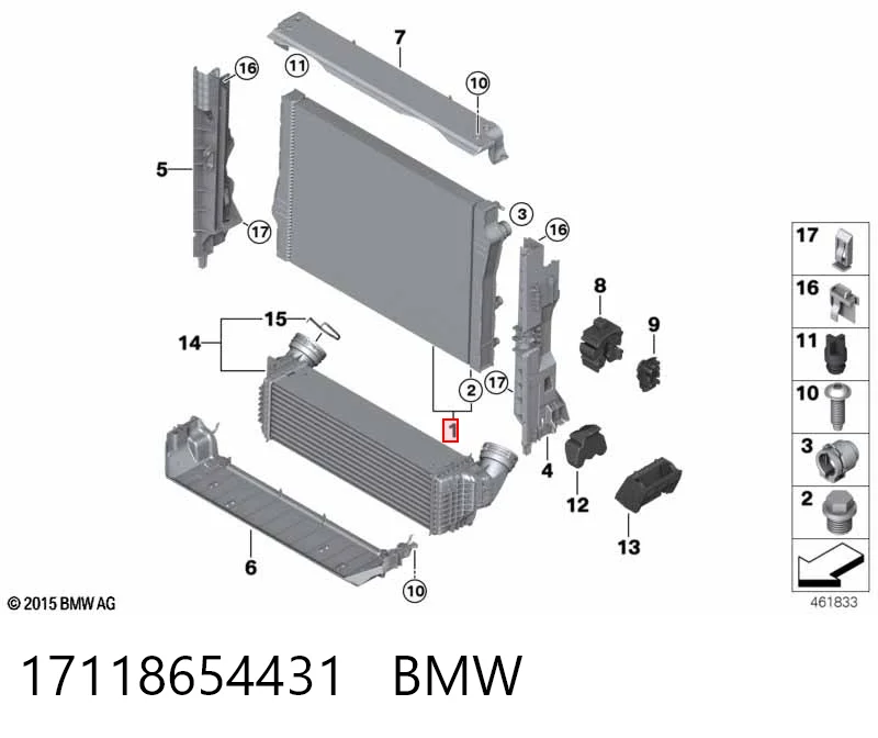17118654431 BMW Радіатор охолодження двигуна