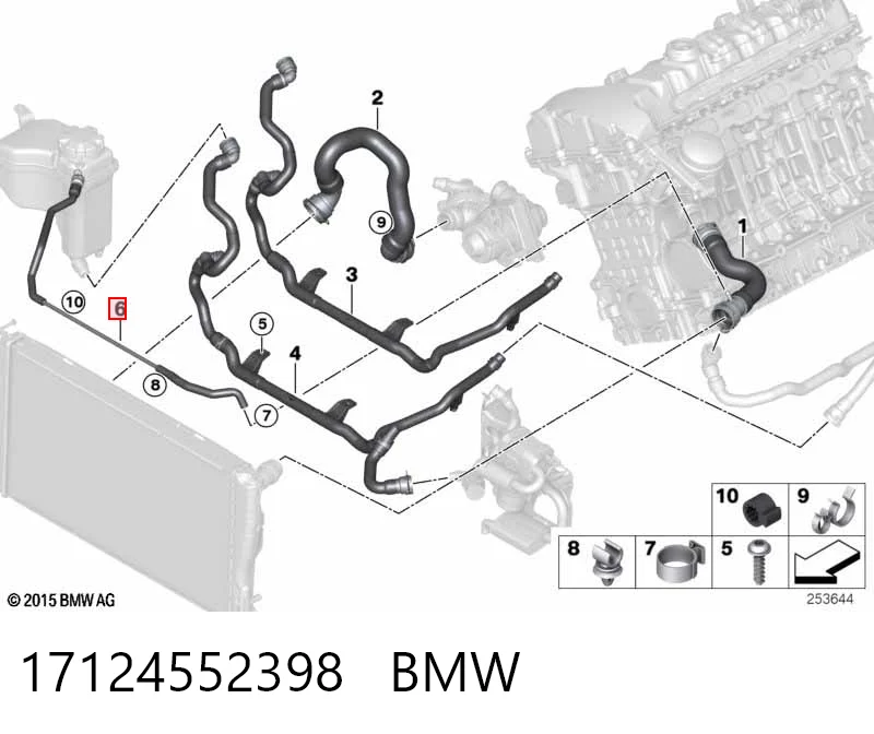 Купити 3M121043 AND Шланг розширювального бачка, верхній