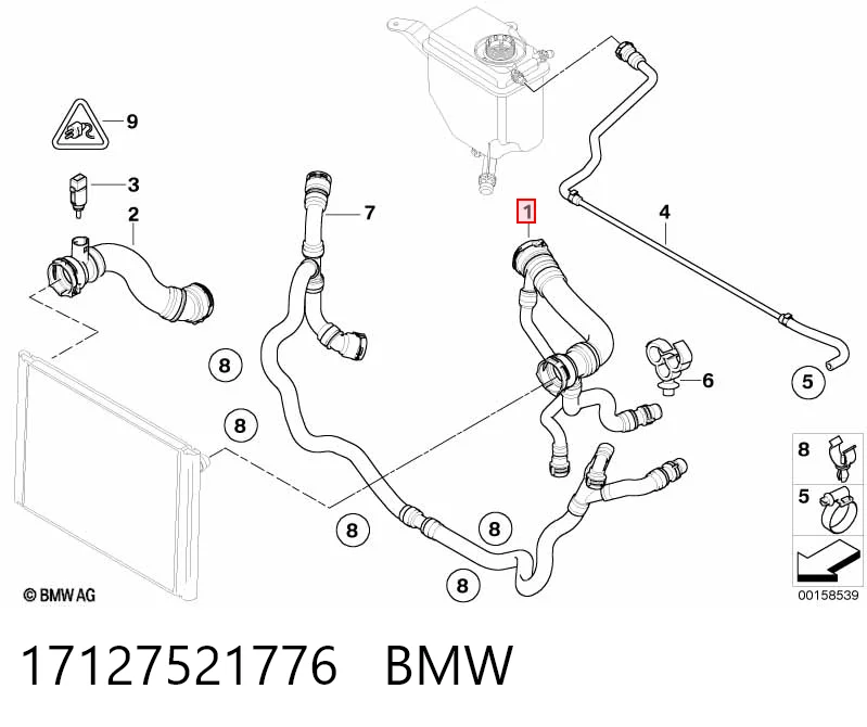 17127521776 BMW Патрубок системи охолодження