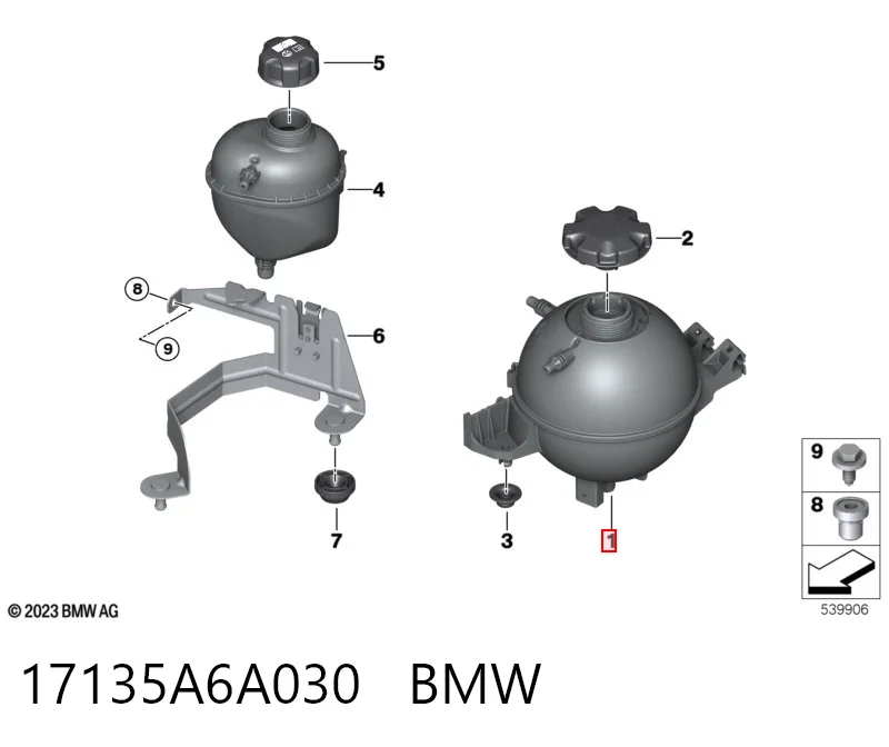 17135A6A030 BMW Розширювальний бачок охолодження
