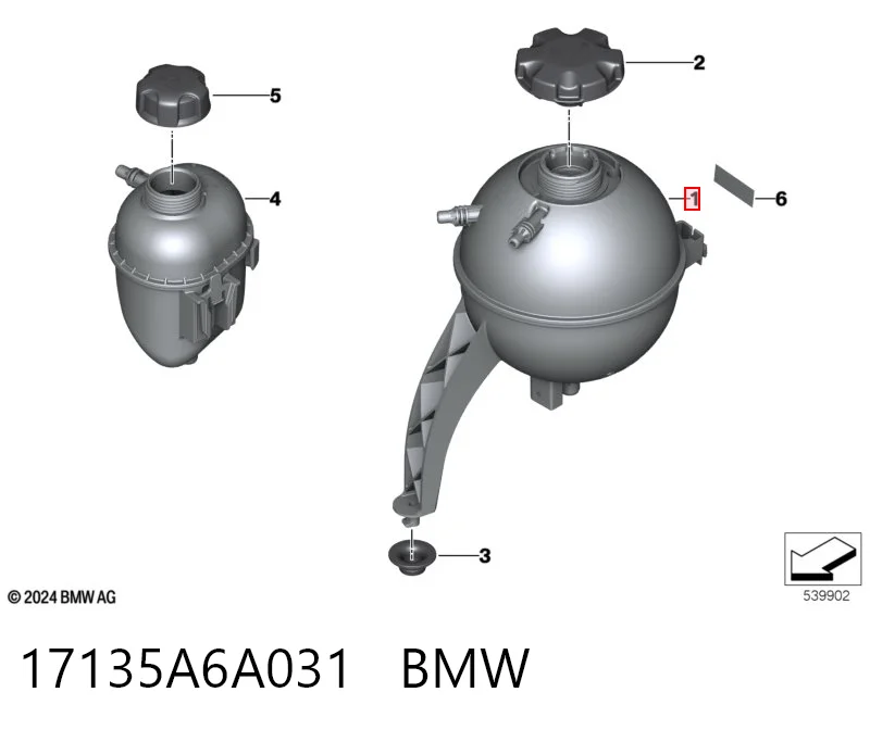 17135A6A031 BMW Розширювальний бачок охолодження