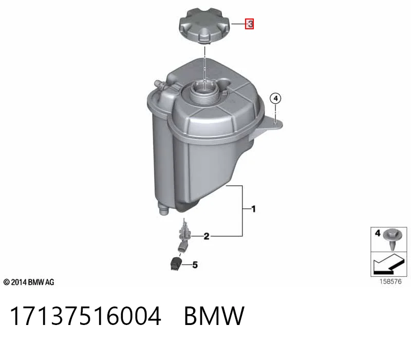 17137516004 BMW Пробка розширювального бачка