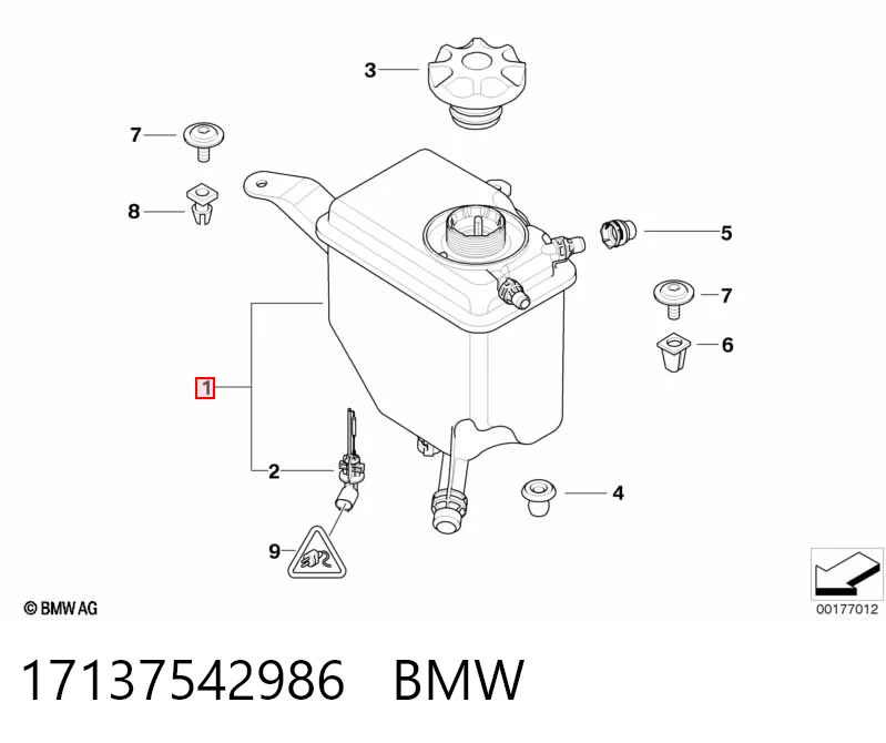 17137542986 BMW Розширювальний бачок охолодження