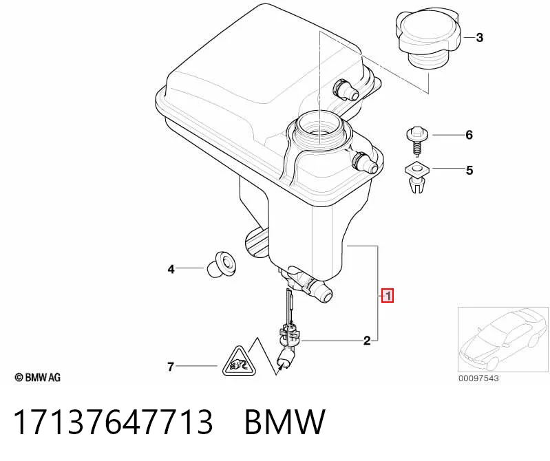 17137647713 BMW Розширювальний бачок охолодження