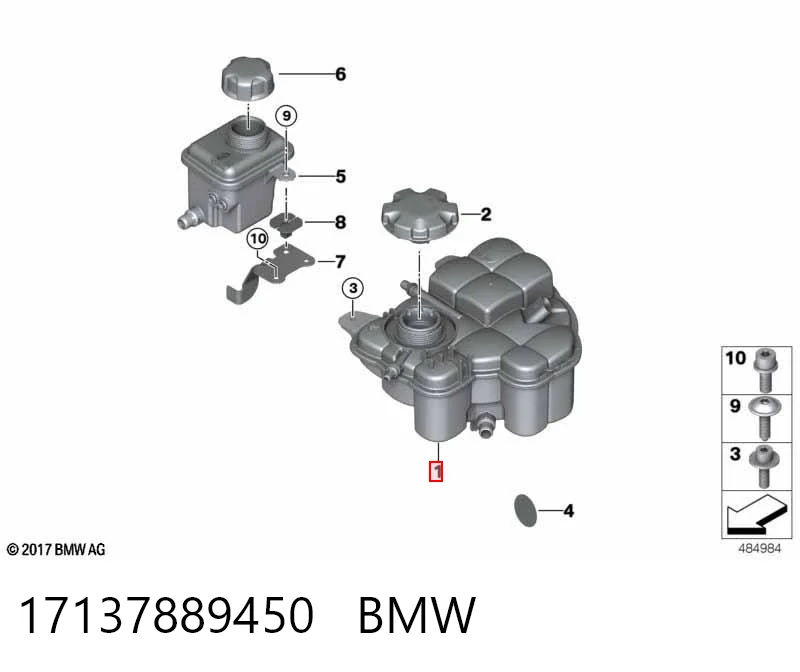 17137889450 BMW Розширювальний бачок охолодження