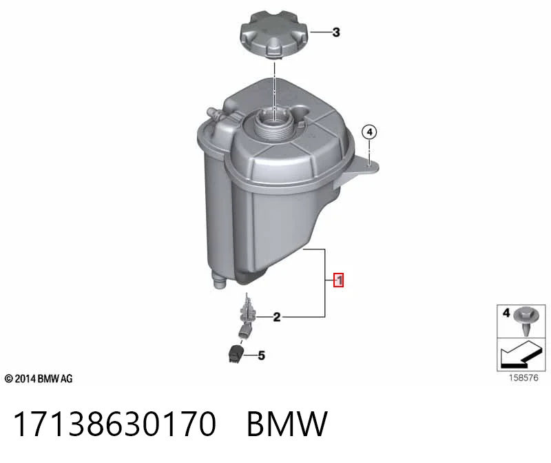 17138630170 BMW Розширювальний бачок охолодження