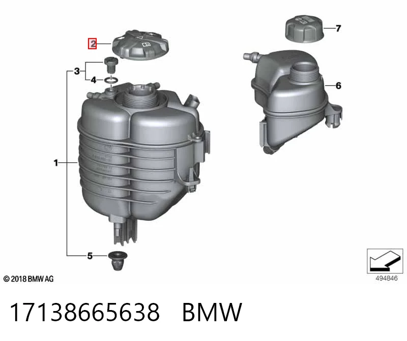 17138665638 BMW Пробка розширювального бачка