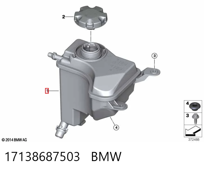 17138687503 BMW Розширювальний бачок охолодження