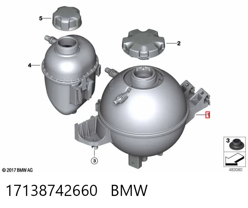 17138742660 BMW Розширювальний бачок охолодження