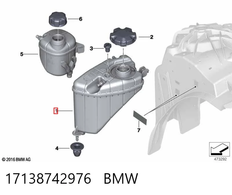 17138742976 BMW Розширювальний бачок охолодження
