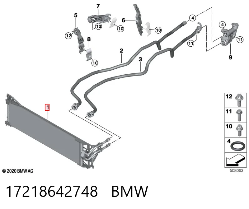 17218642748 BMW Радіатор охолодження, АКПП