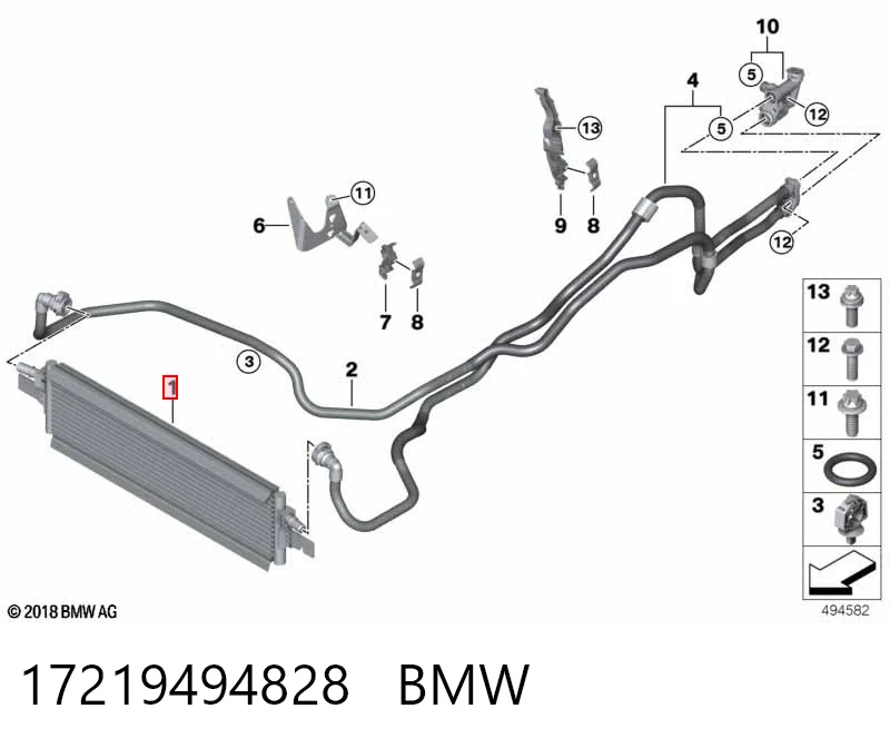 17219494828 BMW Радіатор охолодження, АКПП