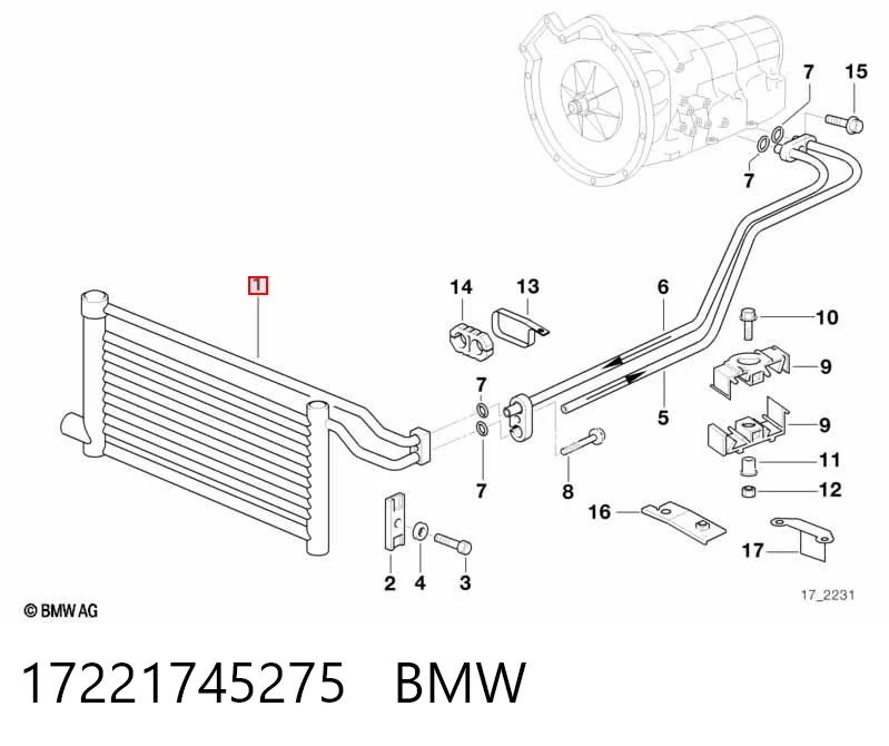 17221745275 BMW Радіатор охолодження, АКПП
