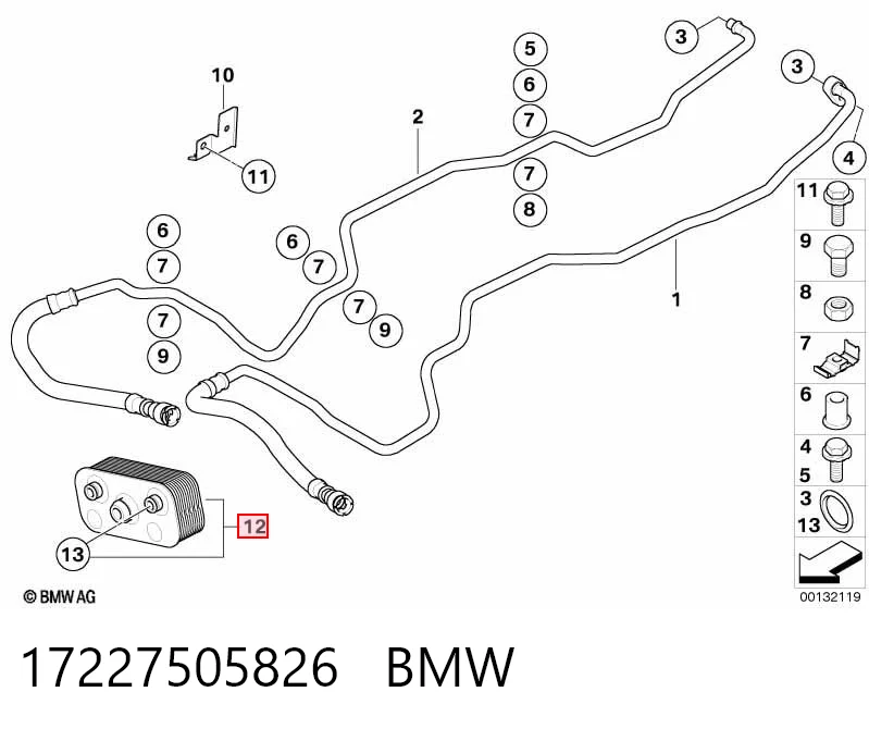 17227505826 BMW Радіатор охолодження, АКПП