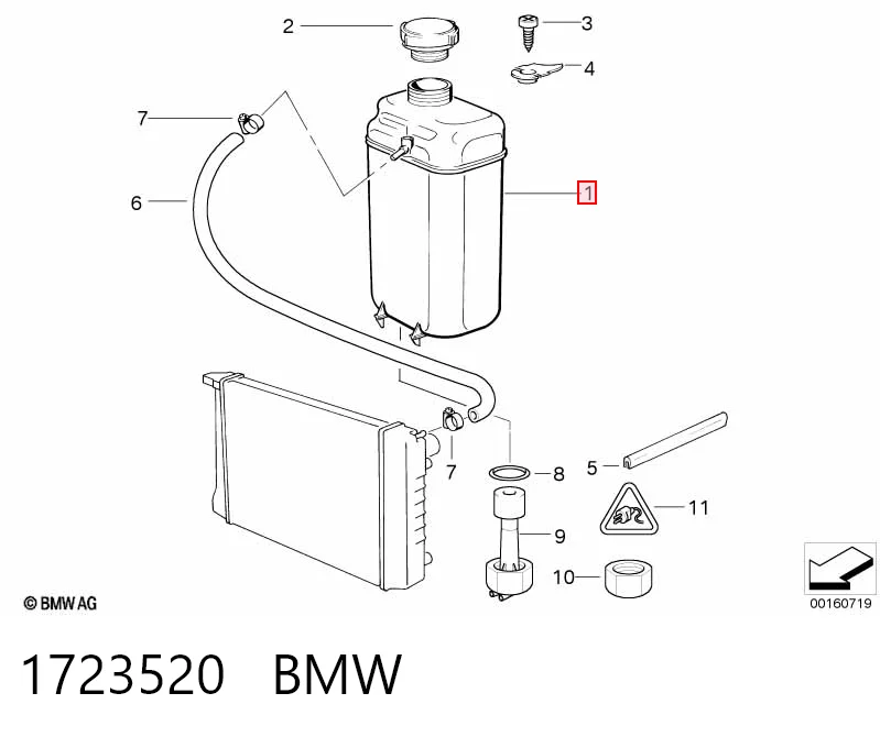 1723520 BMW Розширювальний бачок охолодження