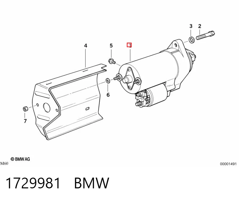 1729981 BMW Стартер двигуна