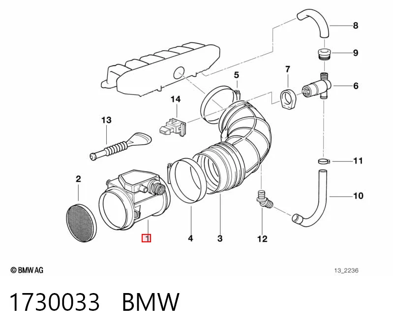 1730033 BMW Датчик витрати повітря