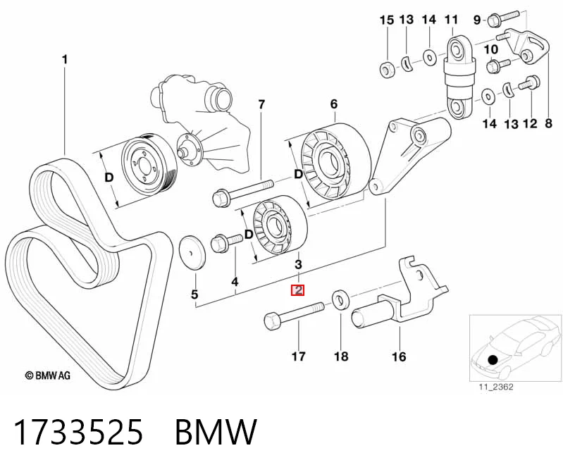 MPQ0890 Magneti Marelli Ролик натяжителя ременя агрегатів