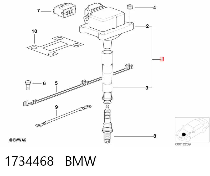 1734468 BMW Котушка запалювання