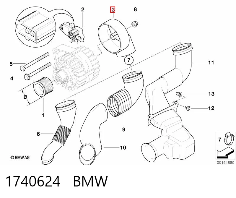 1740624 BMW Авто генератор