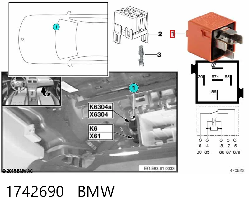 1742690 BMW Реле електричне багатофункціональне