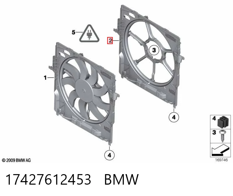 Купити Дифузор (кожух) радіатора охолодження BMW 5  F10