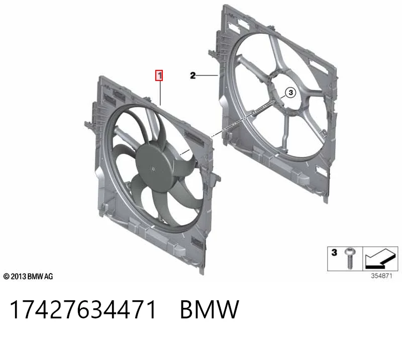 17427634471 BMW Електровентилятор радіатора