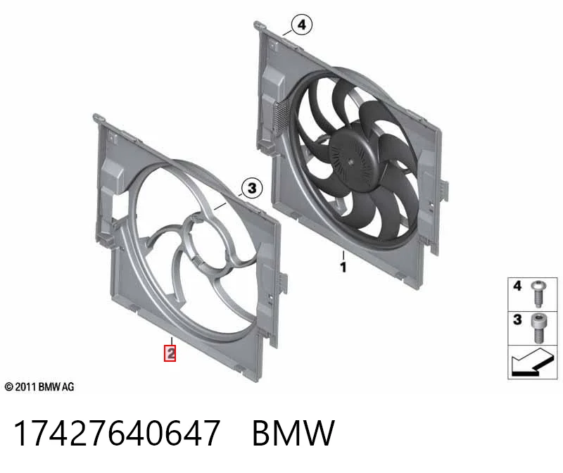 17427640647 BMW Облицювання рамки радіатора