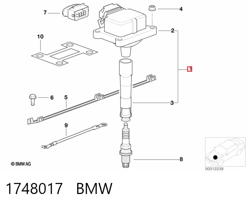 1748017 BMW Котушка запалювання