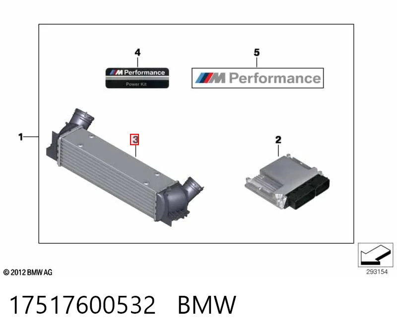 17517600532 BMW Охолоджувач наддувочного повітря