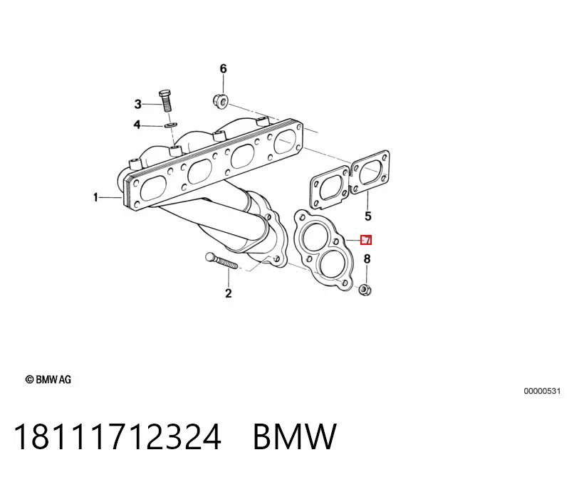  Прокладка глушника BMW 3 
