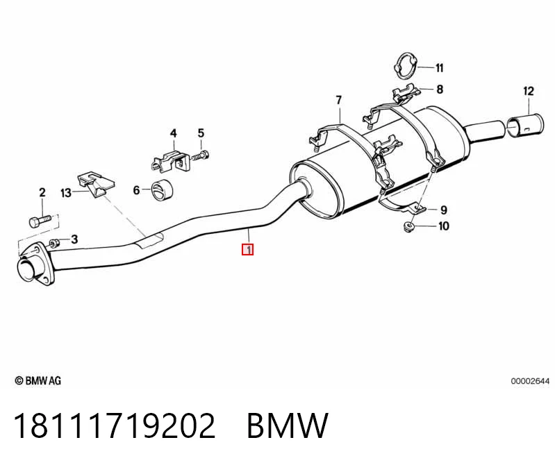 Глушник, задня частина BMW 3 
