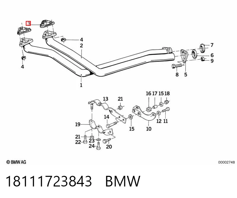  Прокладка глушника BMW 5 