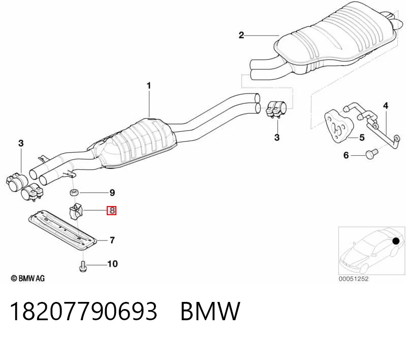 Подушка кріплення глушника BMW 3 