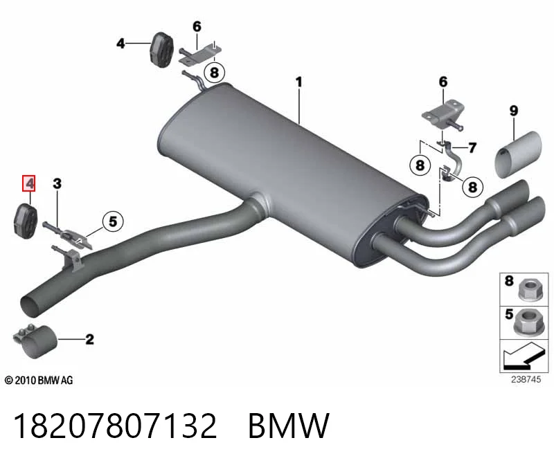 Подушка кріплення глушника BMW X3 