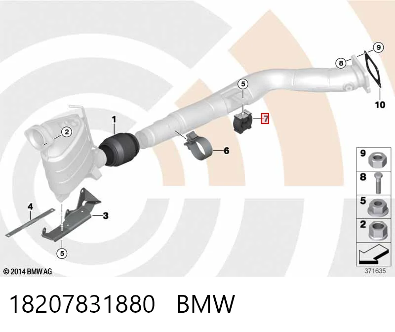 Купити Подушка глушника BMW 5  E39