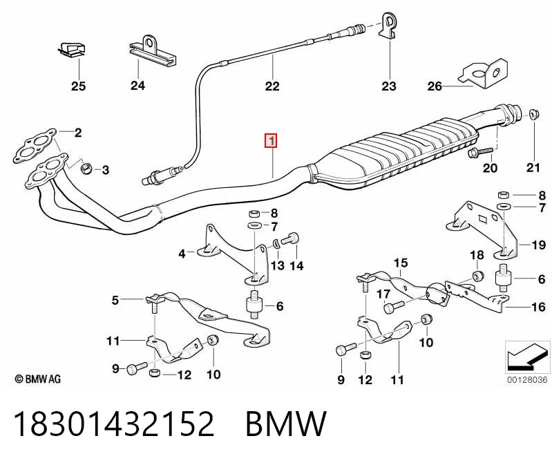 Купити 99086 Bosal Глушник, передня частина