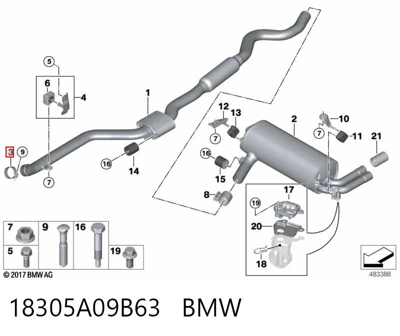 Зєднувальний хомут випускного колектора 9809148680 Peugeot/Citroen