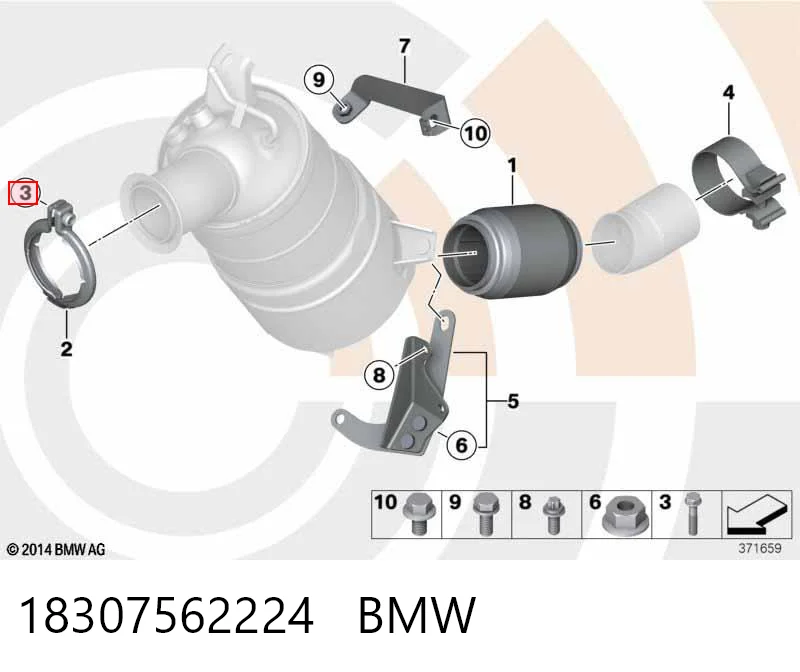 Болт вихлопної системи (глушника) 16674034 Iveco