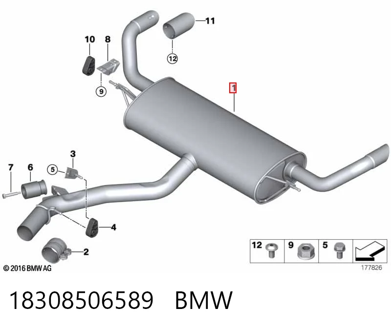 Глушилка задня на BMW X6  E71