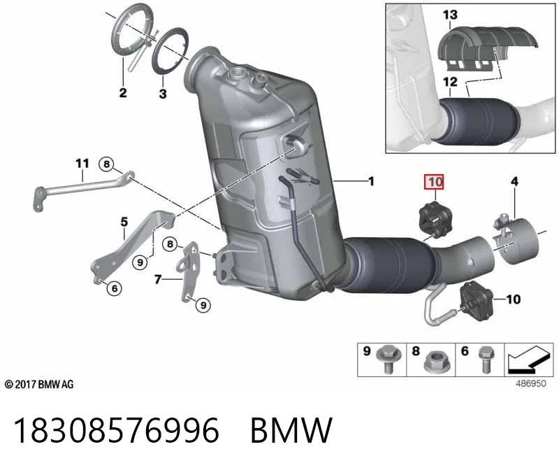 Купити Подушка глушника BMW X1  F48